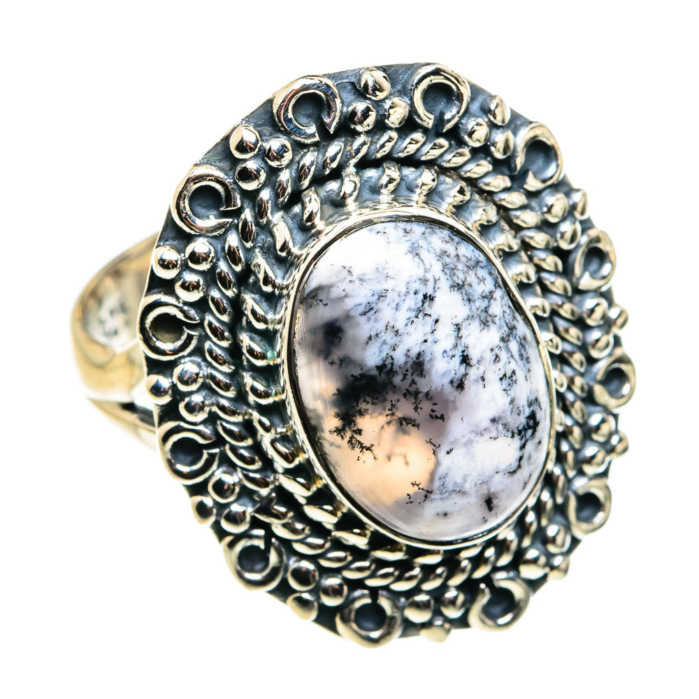 Dendritic Opal Rings handcrafted by Ana Silver Co - RING79561