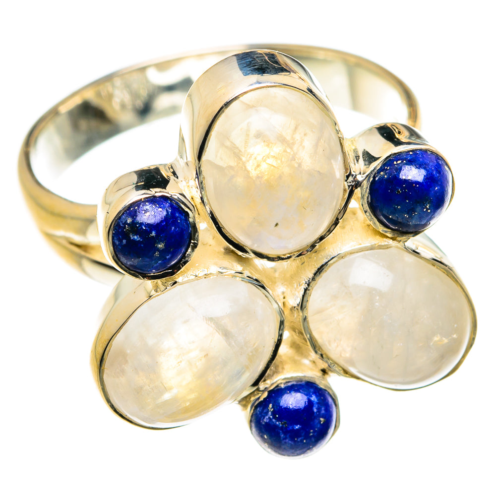 Rainbow Moonstone Rings handcrafted by Ana Silver Co - RING79590