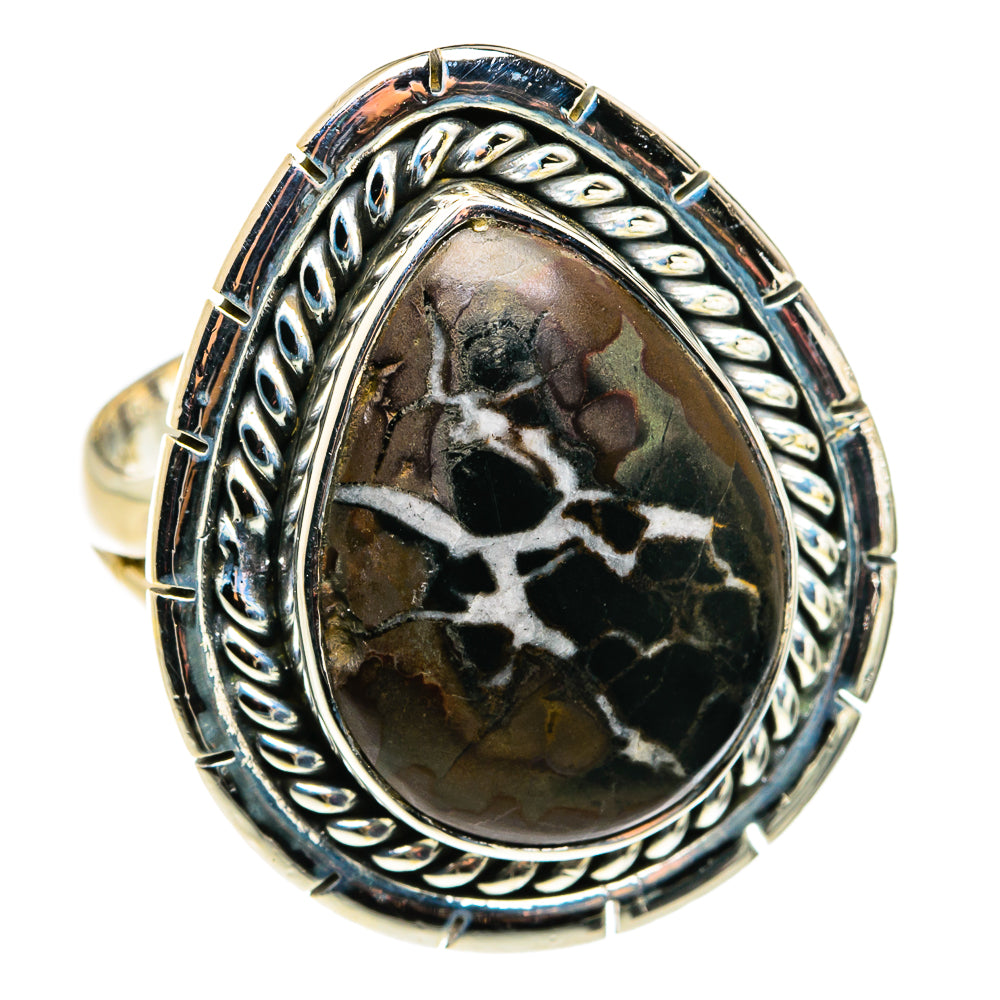 Septarian Geode Rings handcrafted by Ana Silver Co - RING79604