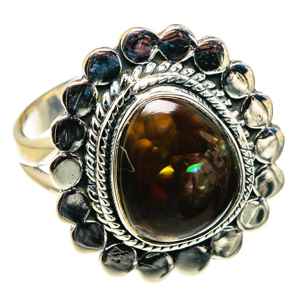 Mexican Fire Agate Rings handcrafted by Ana Silver Co - RING79606