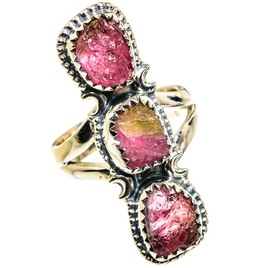 Watermelon Tourmaline Rings handcrafted by Ana Silver Co - RING79611