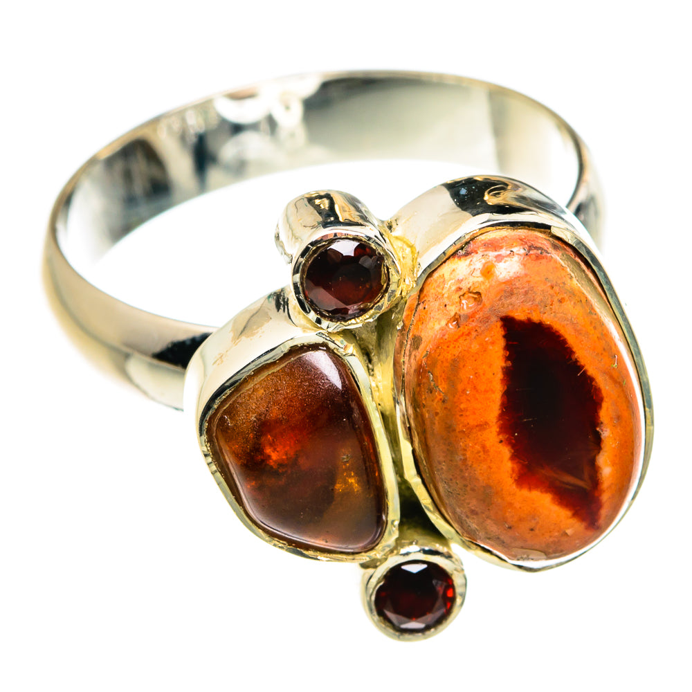 Mexican Fire Opal Rings handcrafted by Ana Silver Co - RING79620