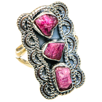 Pink Tourmaline Rings handcrafted by Ana Silver Co - RING79625