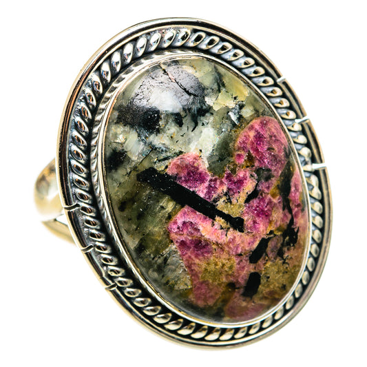 Russian Eudialyte Rings handcrafted by Ana Silver Co - RING79627