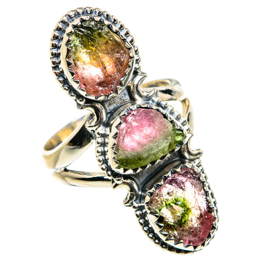 Watermelon Tourmaline Rings handcrafted by Ana Silver Co - RING79635