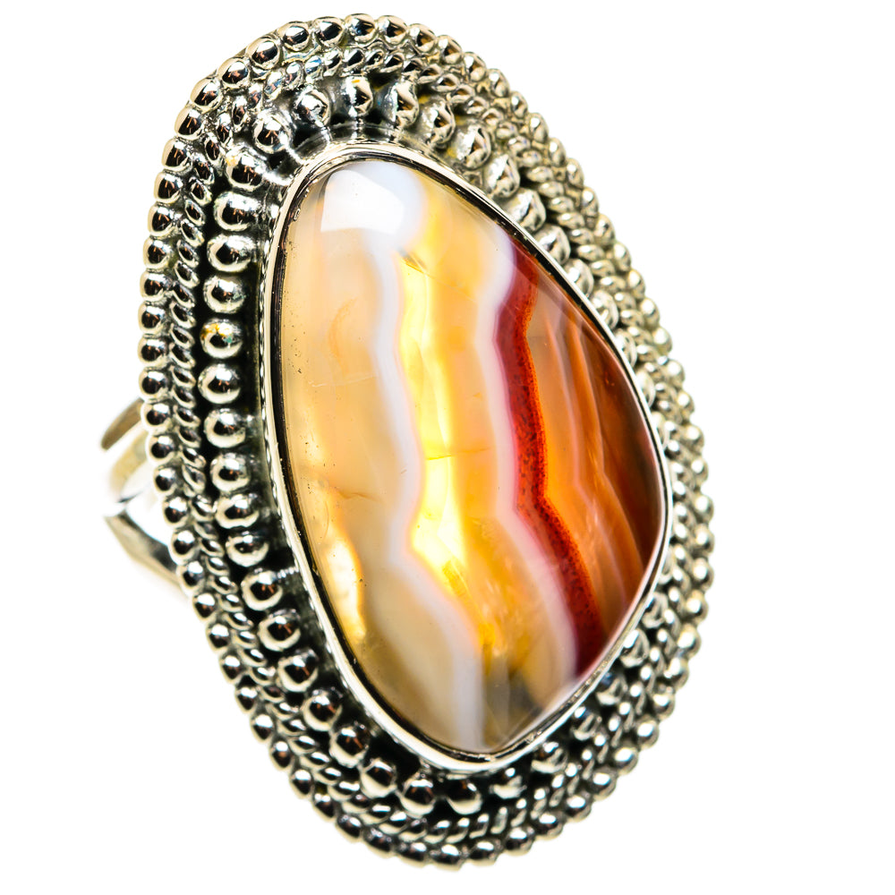 Botswana Agate Rings handcrafted by Ana Silver Co - RING79654