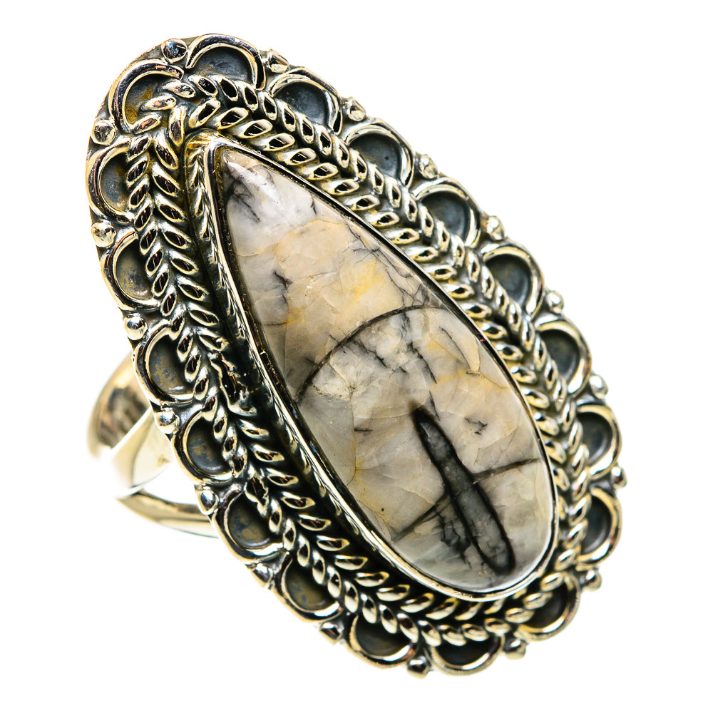 Orthoceras Fossil Rings handcrafted by Ana Silver Co - RING79670