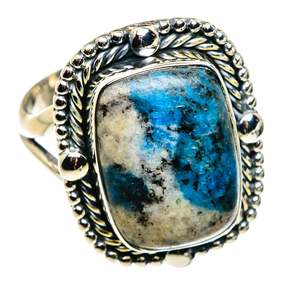 K2 Blue Azurite Rings handcrafted by Ana Silver Co - RING79679