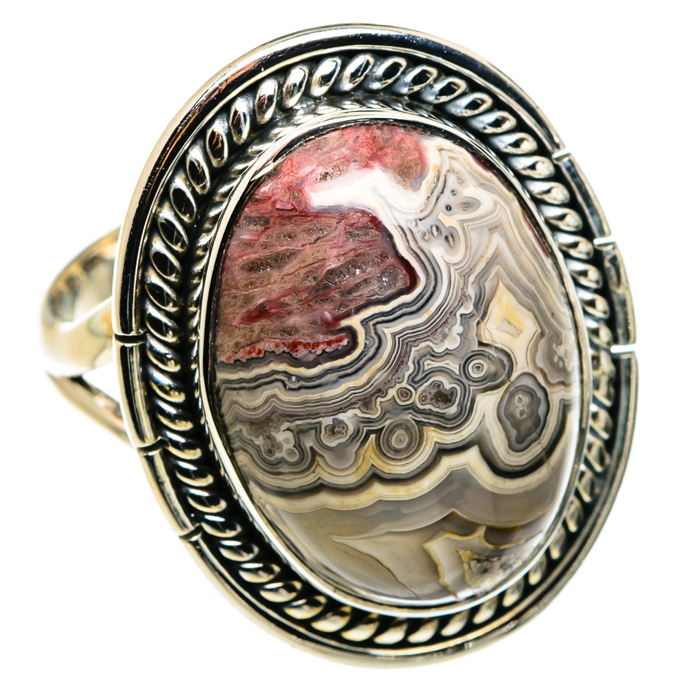Laguna Lace Agate Rings handcrafted by Ana Silver Co - RING79684