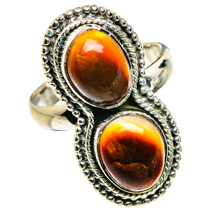 Mexican Fire Agate Rings handcrafted by Ana Silver Co - RING79685