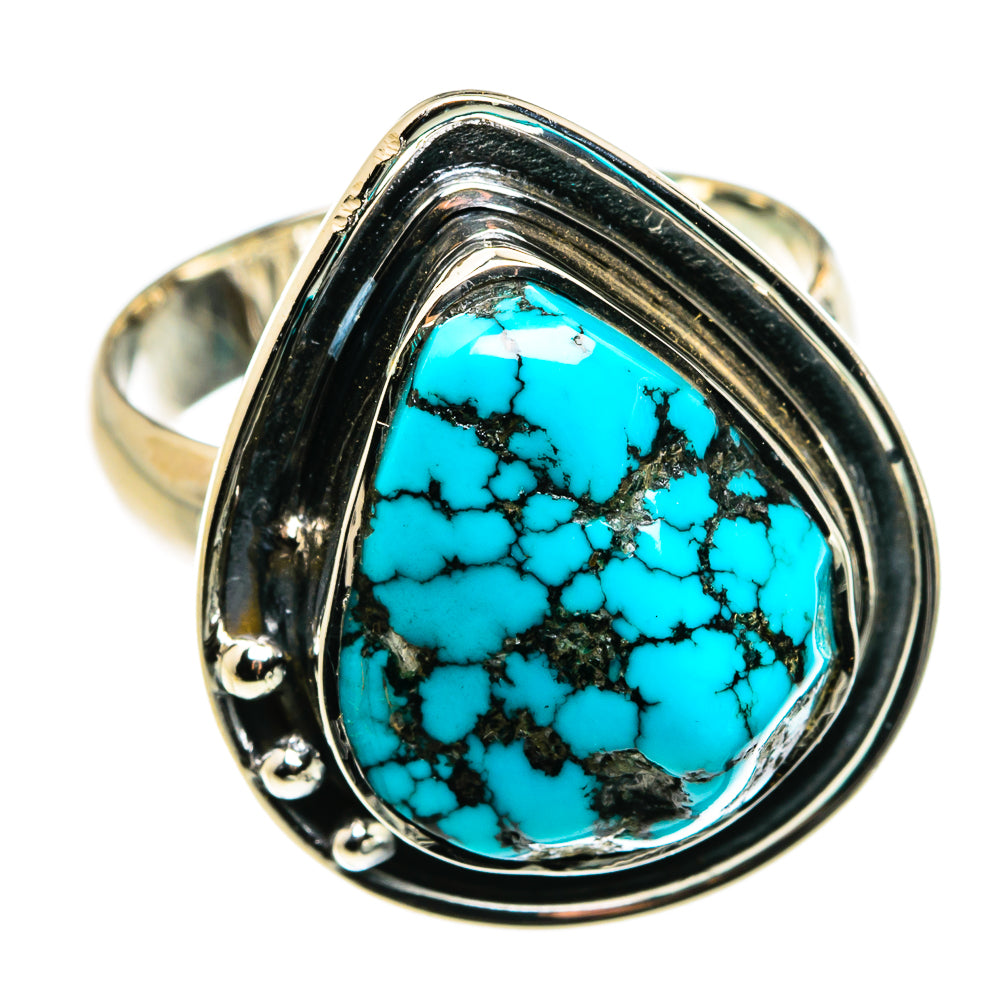 Tibetan Turquoise Rings handcrafted by Ana Silver Co - RING79714