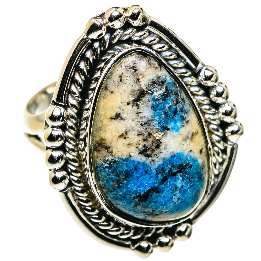 K2 Blue Azurite Rings handcrafted by Ana Silver Co - RING79715