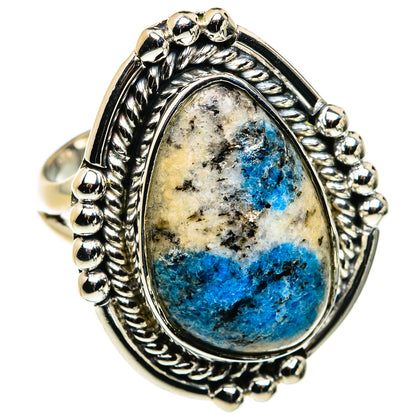 K2 Blue Azurite Rings handcrafted by Ana Silver Co - RING79715