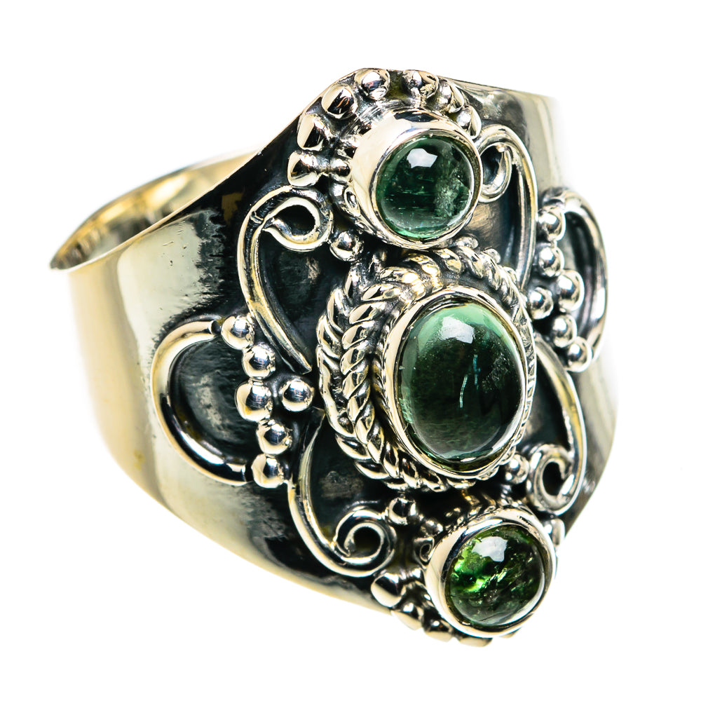 Green Tourmaline Rings handcrafted by Ana Silver Co - RING79719