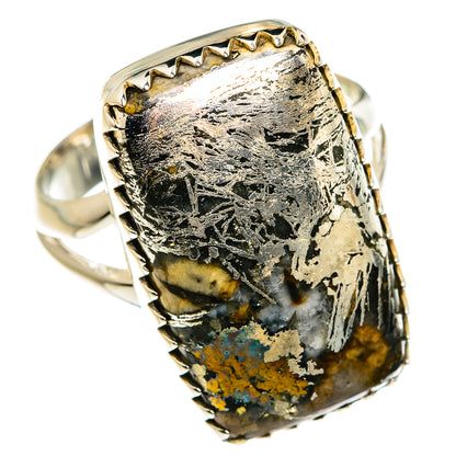 Pyrite Agate Rings handcrafted by Ana Silver Co - RING79733
