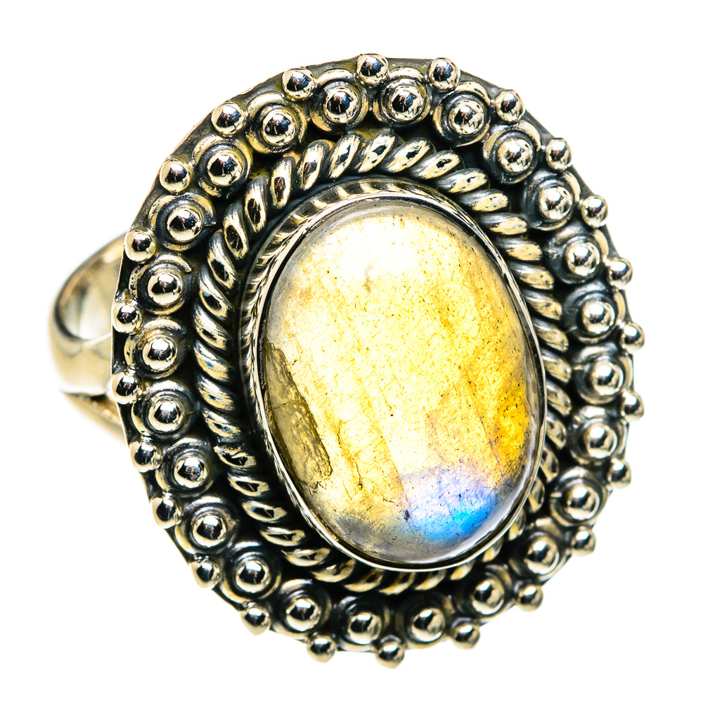 Labradorite Rings handcrafted by Ana Silver Co - RING79748