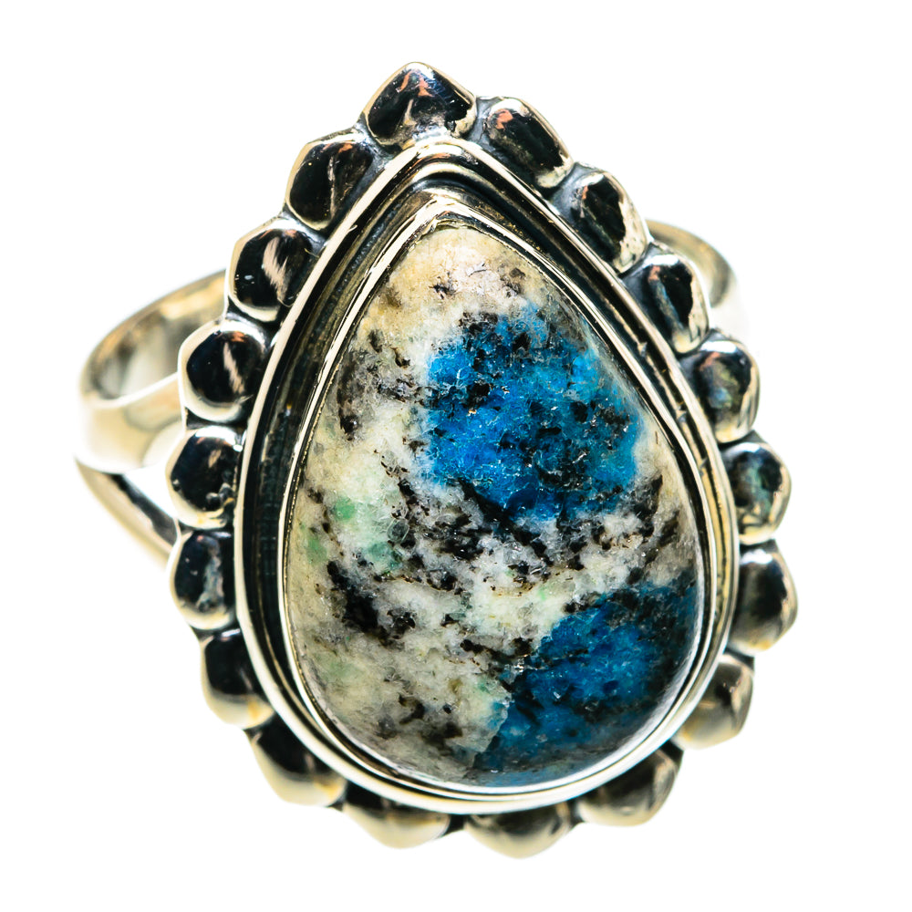 K2 Blue Azurite Rings handcrafted by Ana Silver Co - RING79750