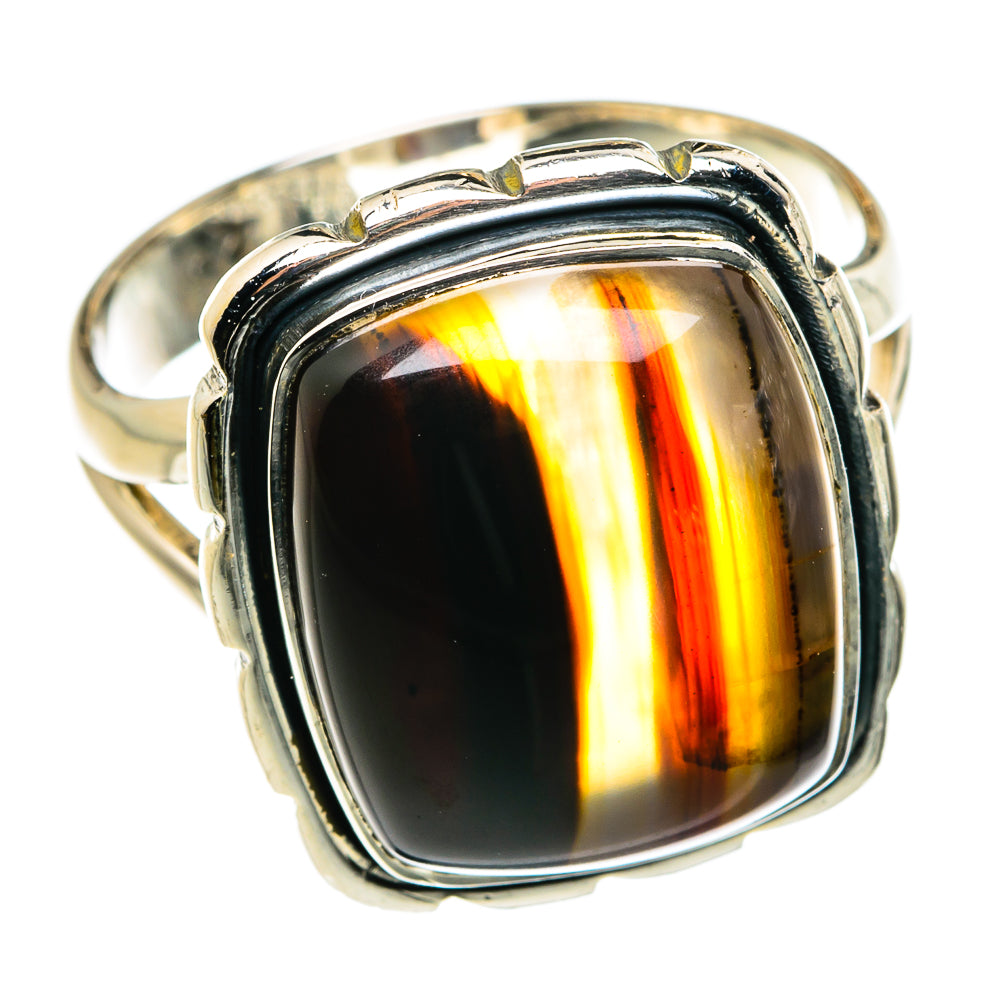 Botswana Agate Rings handcrafted by Ana Silver Co - RING79758