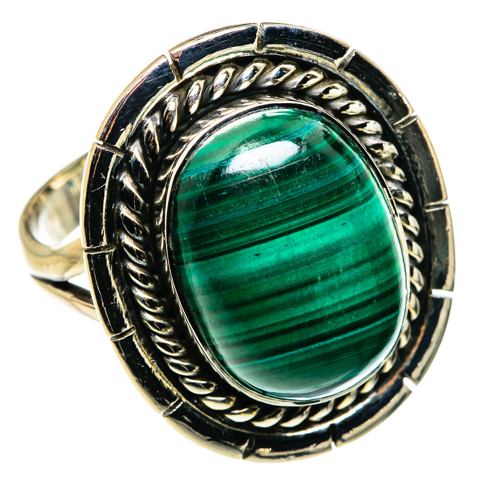 Malachite Rings handcrafted by Ana Silver Co - RING79789