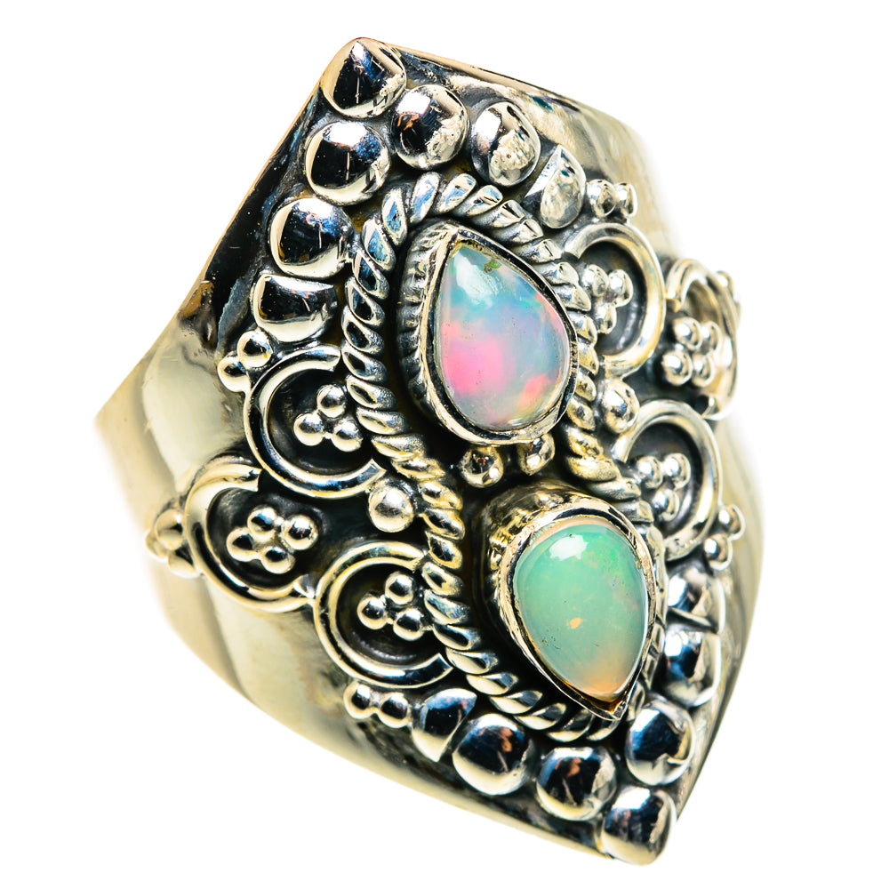Ethiopian Opal Rings handcrafted by Ana Silver Co - RING79812