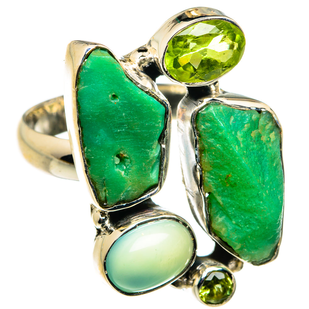 Chrysoprase Rings handcrafted by Ana Silver Co - RING79823