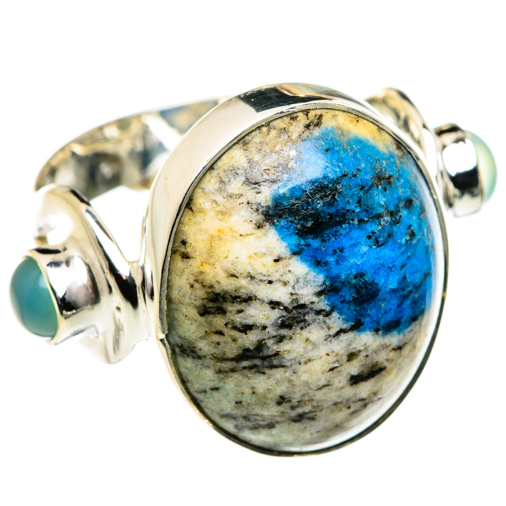 K2 Blue Azurite Rings handcrafted by Ana Silver Co - RING79849