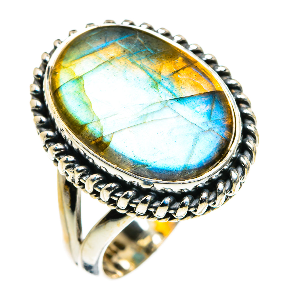 Labradorite Rings handcrafted by Ana Silver Co - RING79850