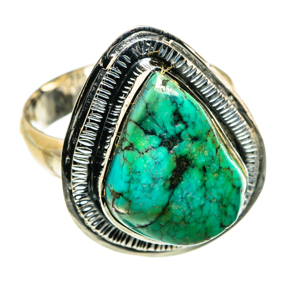 Tibetan Turquoise Rings handcrafted by Ana Silver Co - RING79855