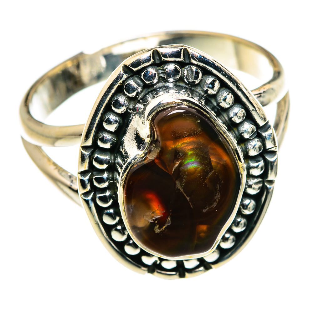 Mexican Fire Agate Rings handcrafted by Ana Silver Co - RING79861