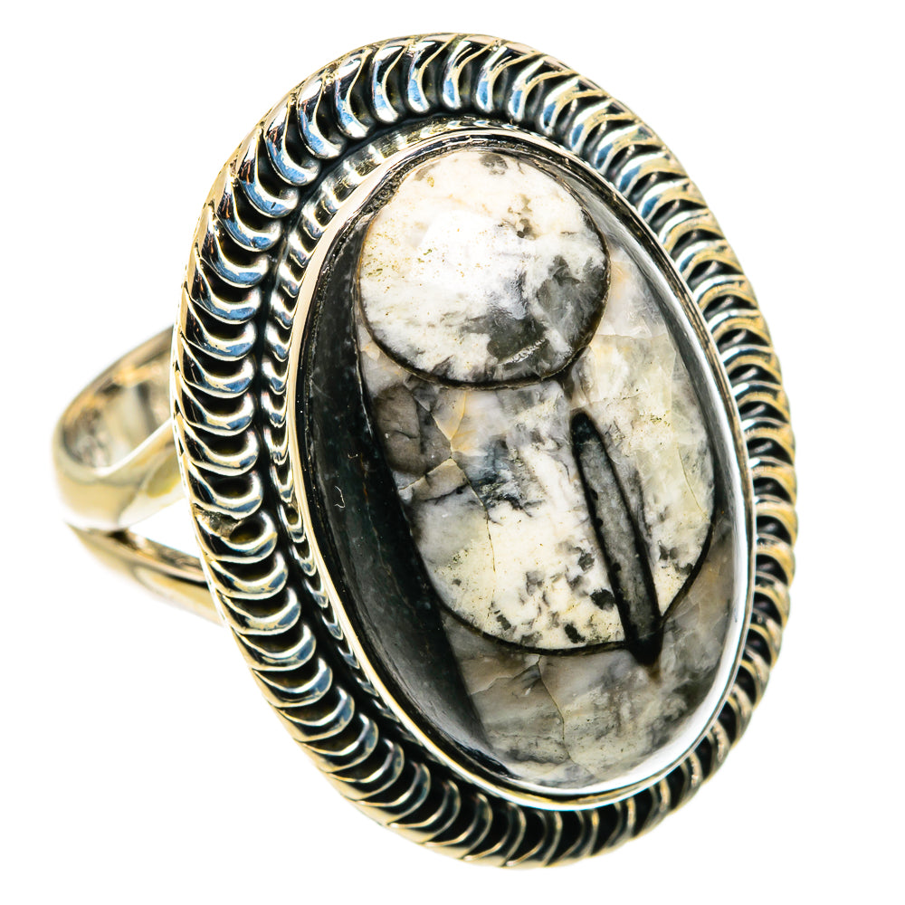 Orthoceras Fossil Rings handcrafted by Ana Silver Co - RING79872