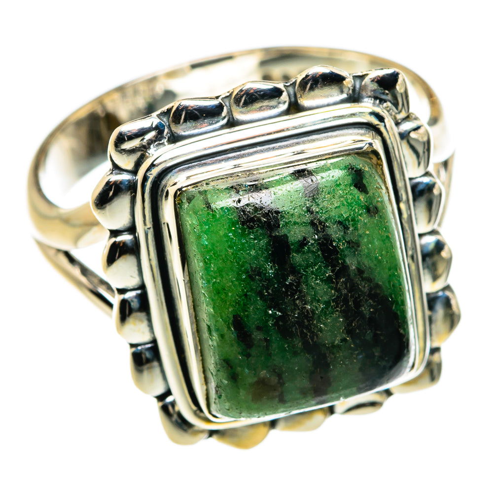 Ruby Zoisite Rings handcrafted by Ana Silver Co - RING79889