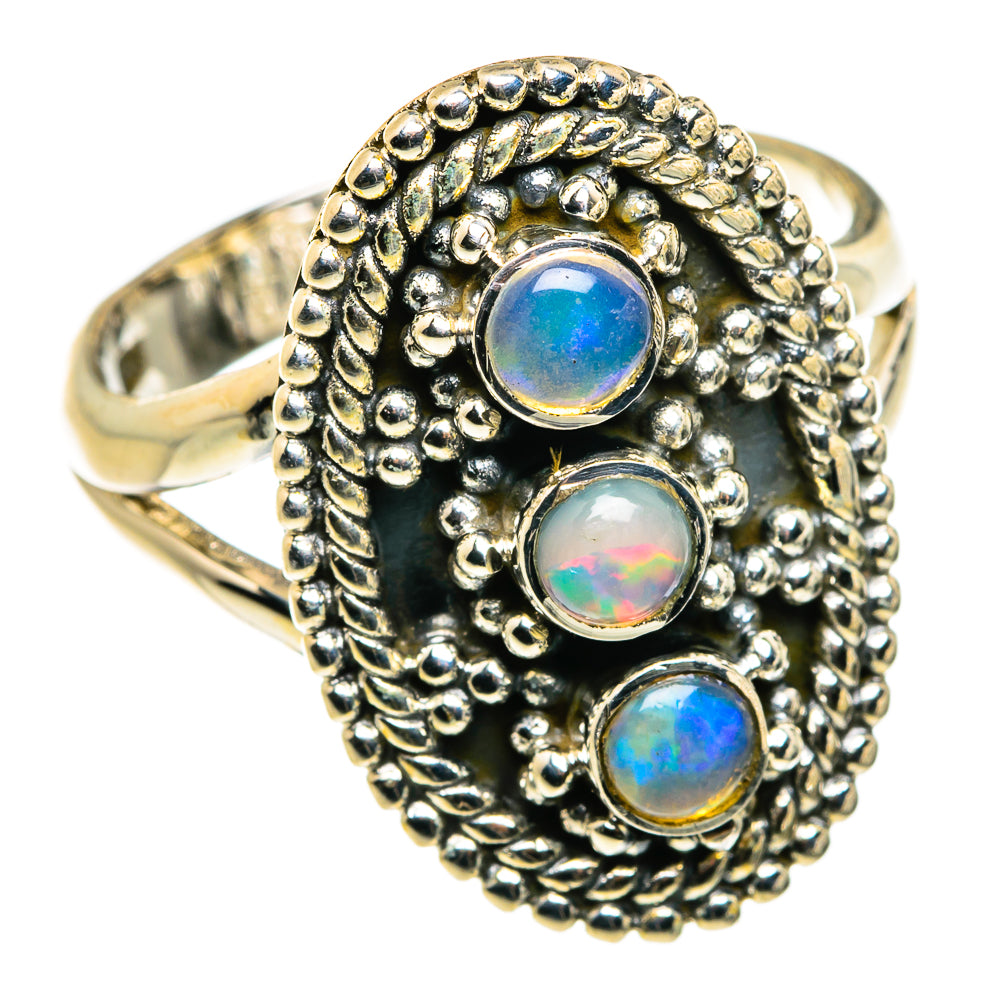 Ethiopian Opal Rings handcrafted by Ana Silver Co - RING79911