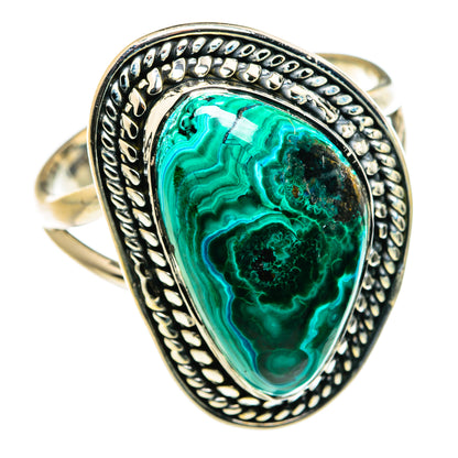 Malachite In Chrysocolla Rings handcrafted by Ana Silver Co - RING79917