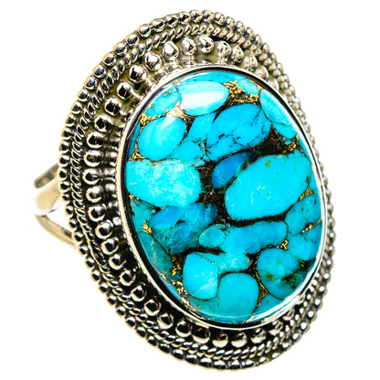 Tibetan Turquoise Rings handcrafted by Ana Silver Co - RING79931