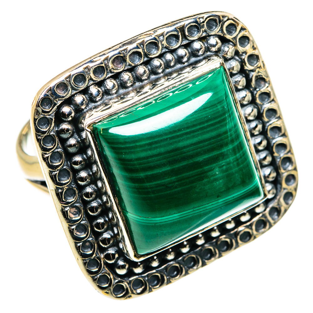Malachite Rings handcrafted by Ana Silver Co - RING79934