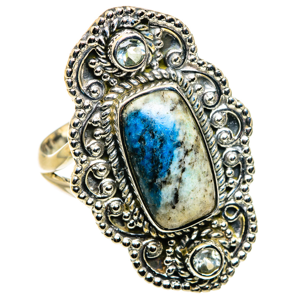 K2 Blue Azurite Rings handcrafted by Ana Silver Co - RING79964 - Photo 2