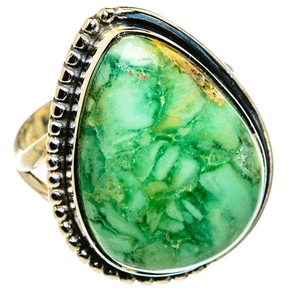 African Green Opal Rings handcrafted by Ana Silver Co - RING79966
