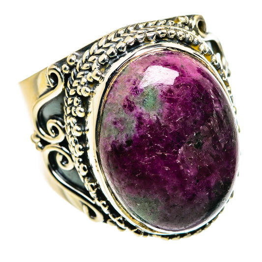 Ruby Zoisite Rings handcrafted by Ana Silver Co - RING79973