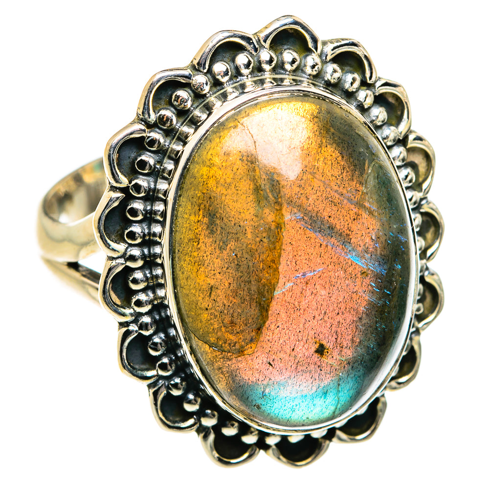 Labradorite Rings handcrafted by Ana Silver Co - RING79976