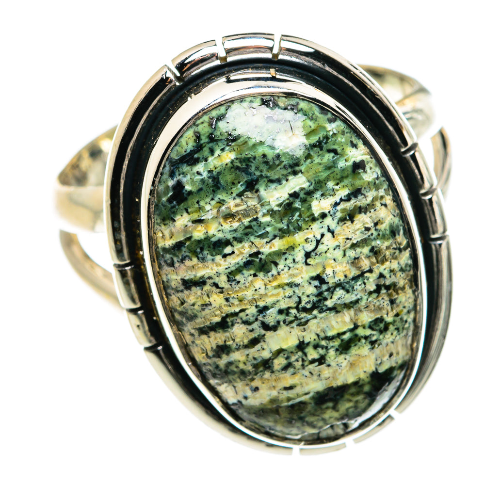 Lizard Jasper Rings handcrafted by Ana Silver Co - RING79981 - Photo 2