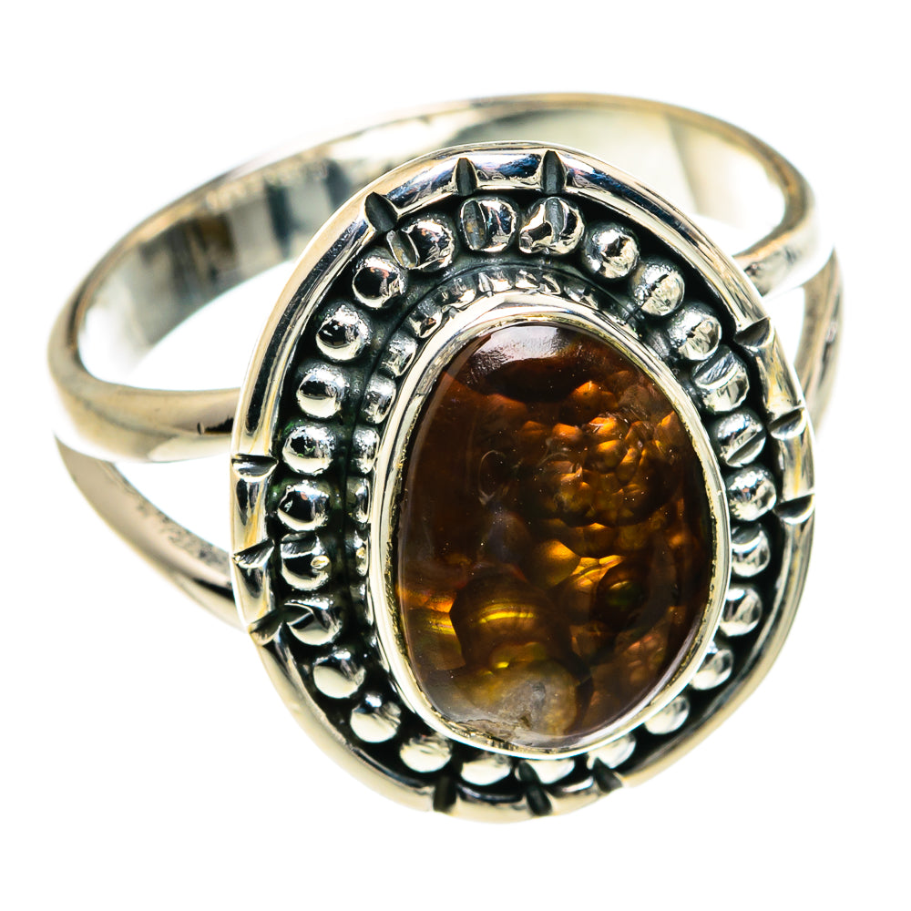 Mexican Fire Agate Rings handcrafted by Ana Silver Co - RING79985