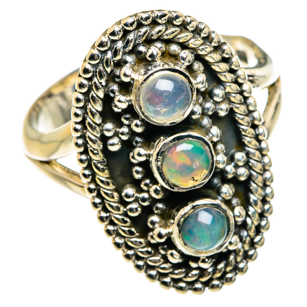 Ethiopian Opal Rings handcrafted by Ana Silver Co - RING80007