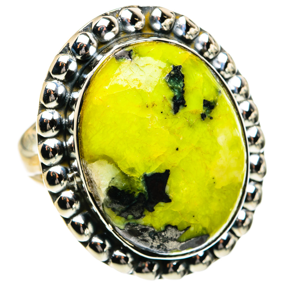 African Green Opal Rings handcrafted by Ana Silver Co - RING80008
