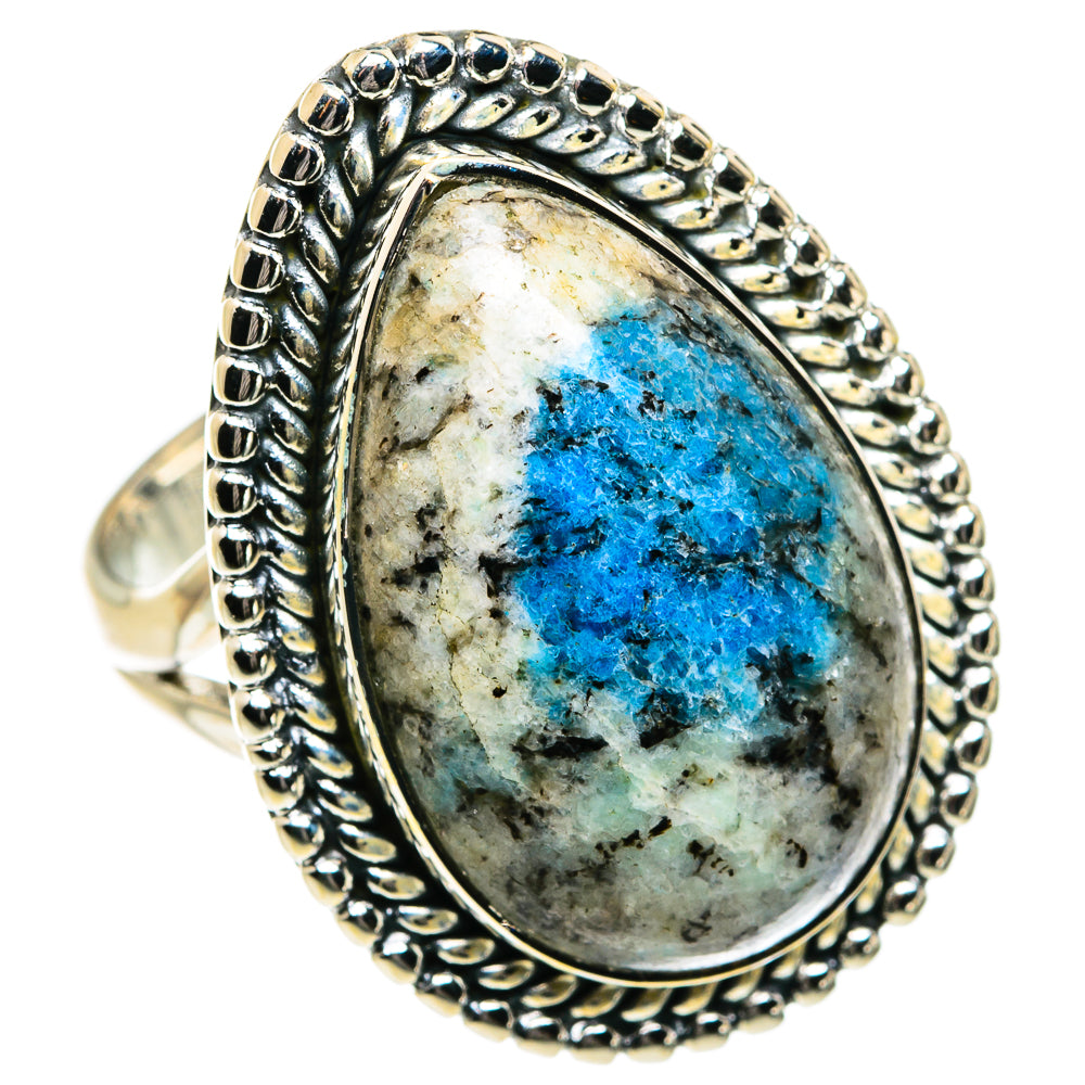 K2 Blue Azurite Rings handcrafted by Ana Silver Co - RING80011 - Photo 2