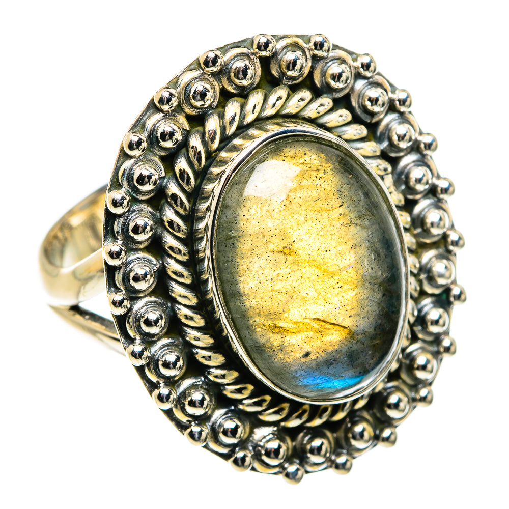 Labradorite Rings handcrafted by Ana Silver Co - RING80015