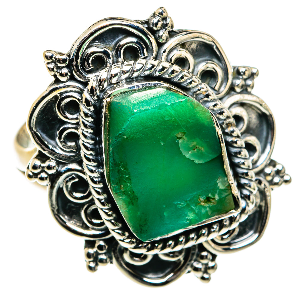 Chrysoprase Rings handcrafted by Ana Silver Co - RING80019