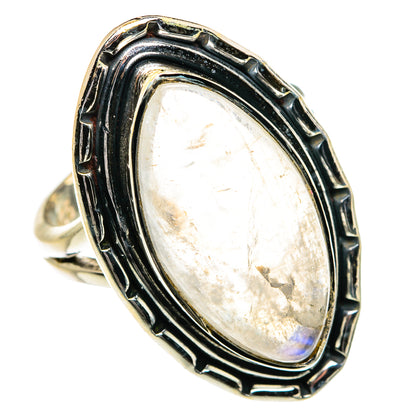 Rainbow Moonstone Rings handcrafted by Ana Silver Co - RING80036