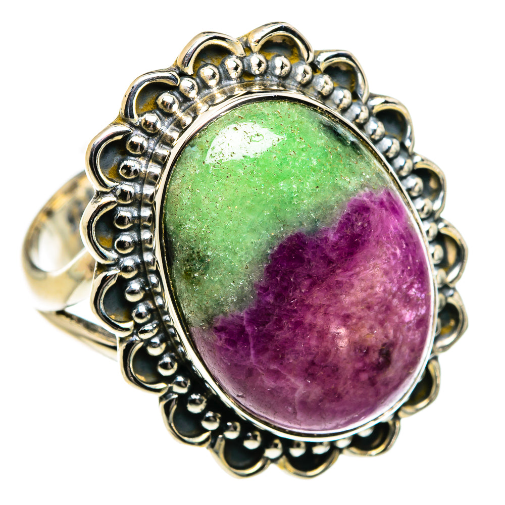 Ruby Zoisite Rings handcrafted by Ana Silver Co - RING80039