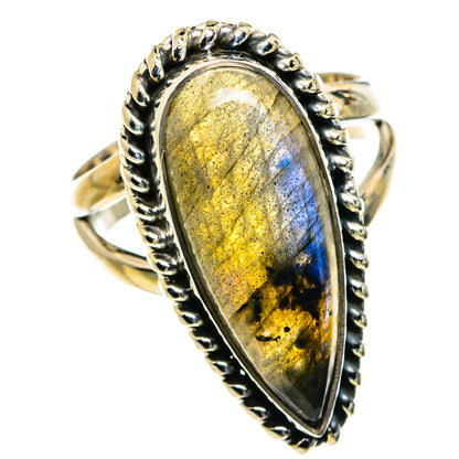 Labradorite Rings handcrafted by Ana Silver Co - RING80044