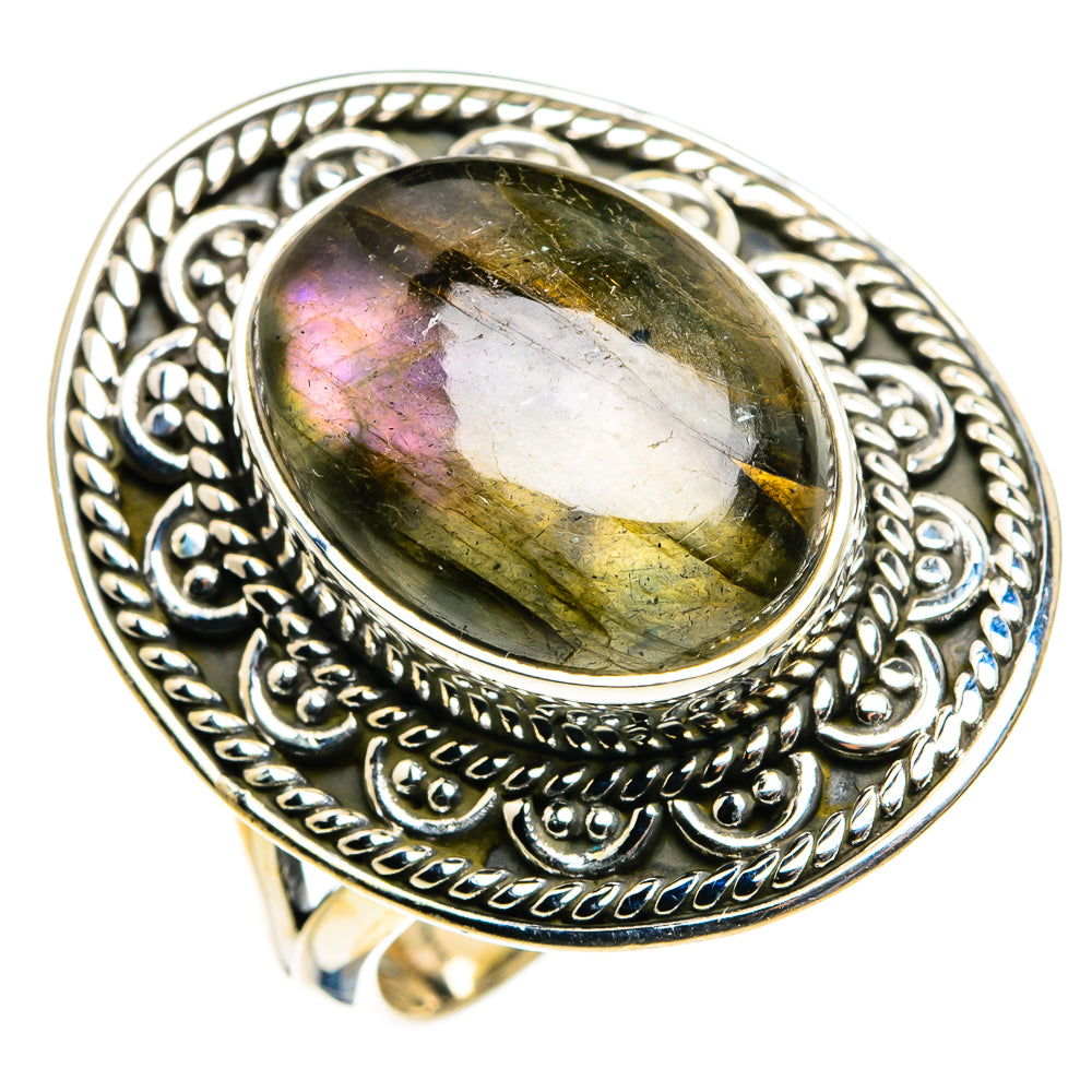 Labradorite Rings handcrafted by Ana Silver Co - RING80063